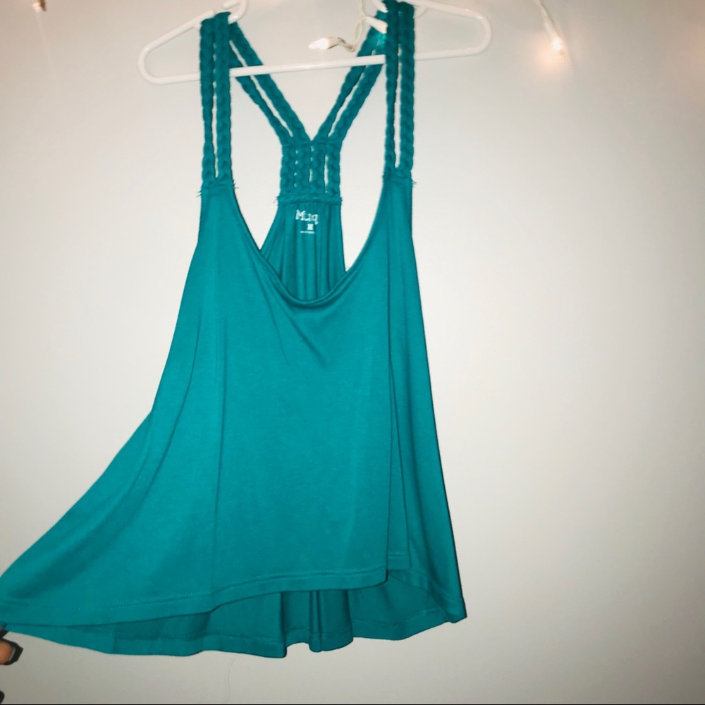 Teal Mudd Crop Top